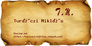 Turóczi Miklós névjegykártya