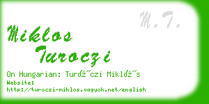 miklos turoczi business card